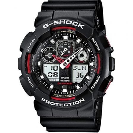 Reloj Anal?gico y Digital Casio G-Shock Trend GA-100-1A4ER/ 55mm/ Negro y Rojo